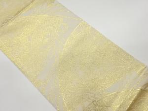 純金24K檜扇に松竹・古典柄模様織出し袋帯